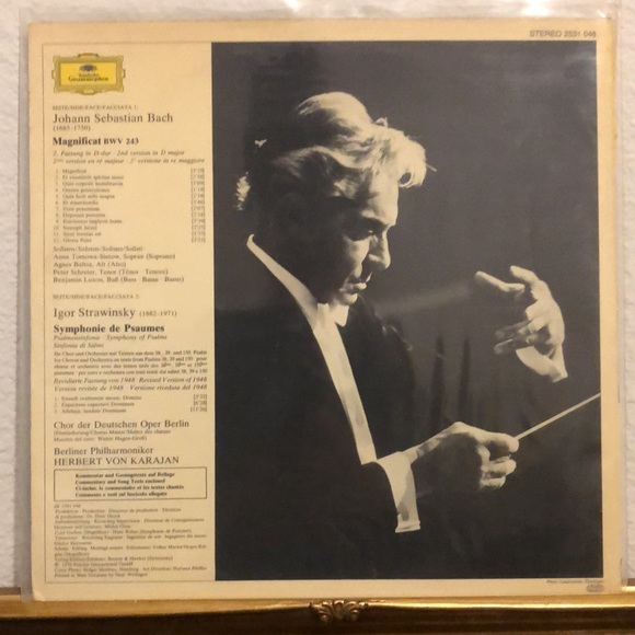 Bach, Strawinsky Performed by Berliner Philharmoniker Vinyl Lp - Picture 2 of 6